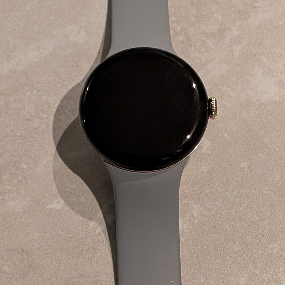 Google Pixel Watch in Gray with Silver Crown